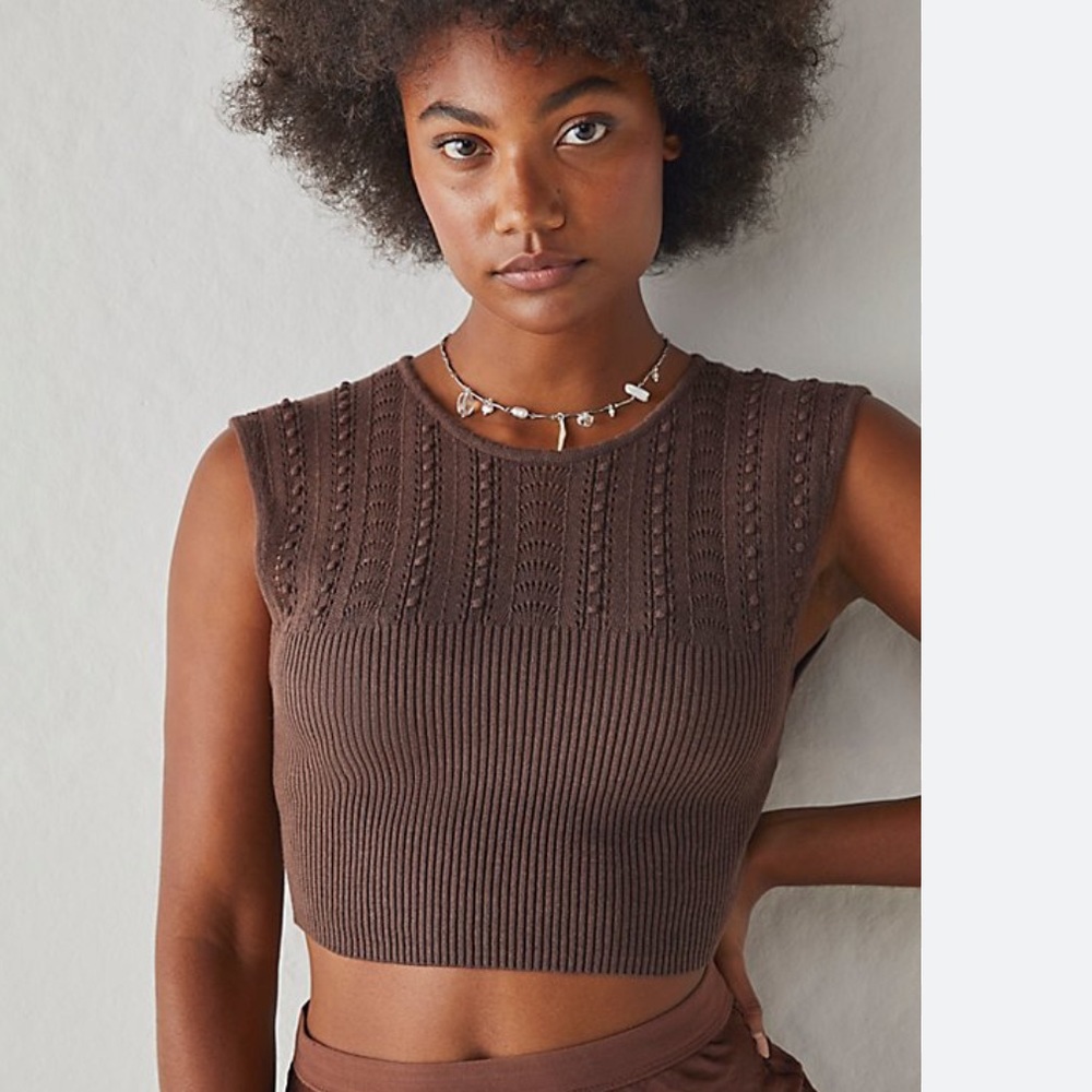 Free People Brown Sweater Tanktop